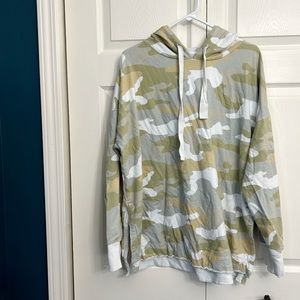 Aerie Camo Side-Slit Tunic Sweatshirt